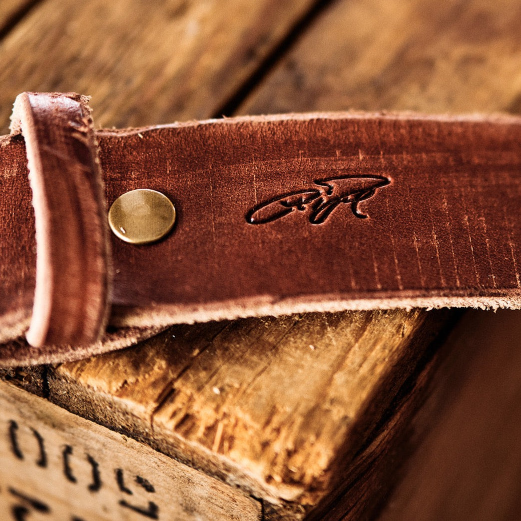 Leather Woodsman Belt Curtis Rempel Handcrafted Curt + Myr Co. Mennonite Store, La Crete, Alberta, Canada